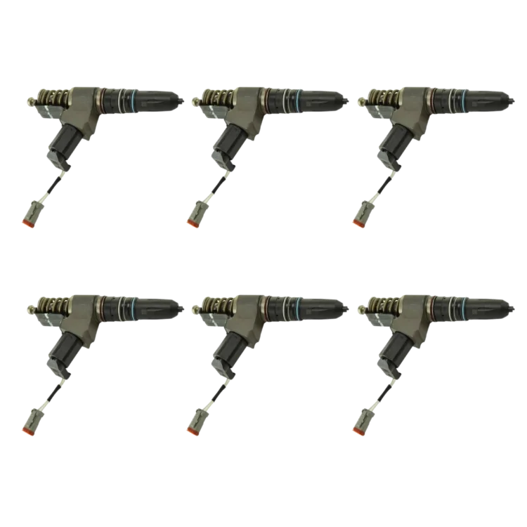 TamerX Fuel Injector for Cummins N14 engines, OEM 3411767RX (Set of 6), high-quality performance.