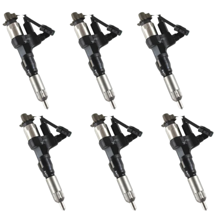Tamerx Fuel Injector for Hino J08D engines, OEM 23670-E0040 Set of 6, high-quality performance.