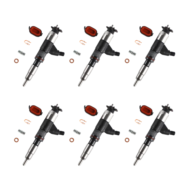Tamerx Fuel Injector for John Deere 4.5L, 6.8L engines, OEM RE546784 (Set of 6), high-quality performance.