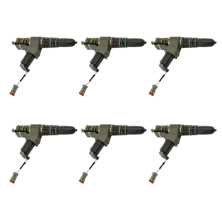 TamerX Fuel Injector for Cummins N14 engines, OEM 3411767RX (Set of 6), high-quality performance.