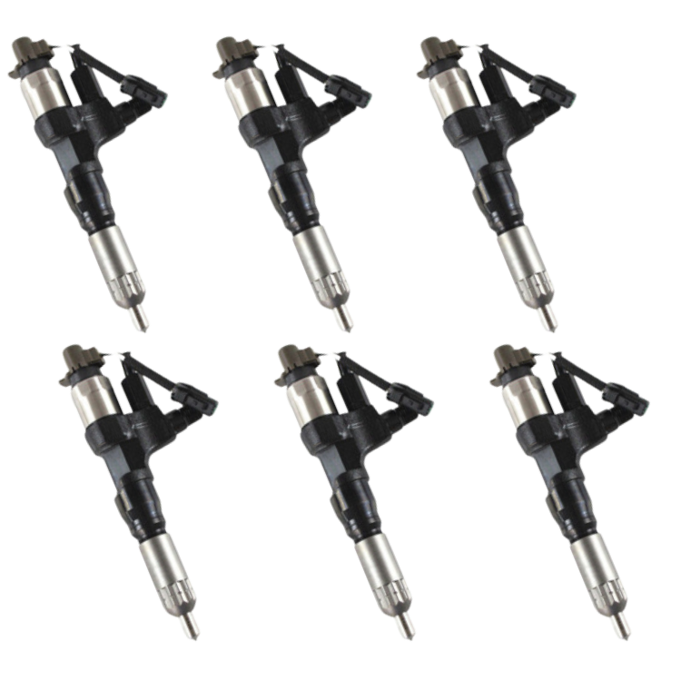 Tamerx Fuel Injector for Hino J08D engines, OEM 23670-E0040 Set of 6, high-quality performance.