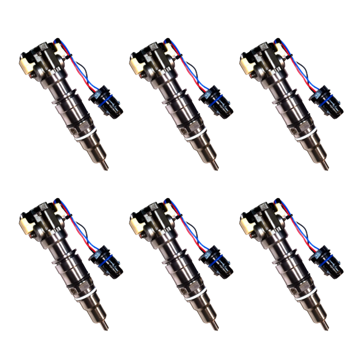 Tamerx Fuel Injector Set for International Navistar VT365 engines, OEM CN5019RM (Set of 6), designed for 2005–2010 models.