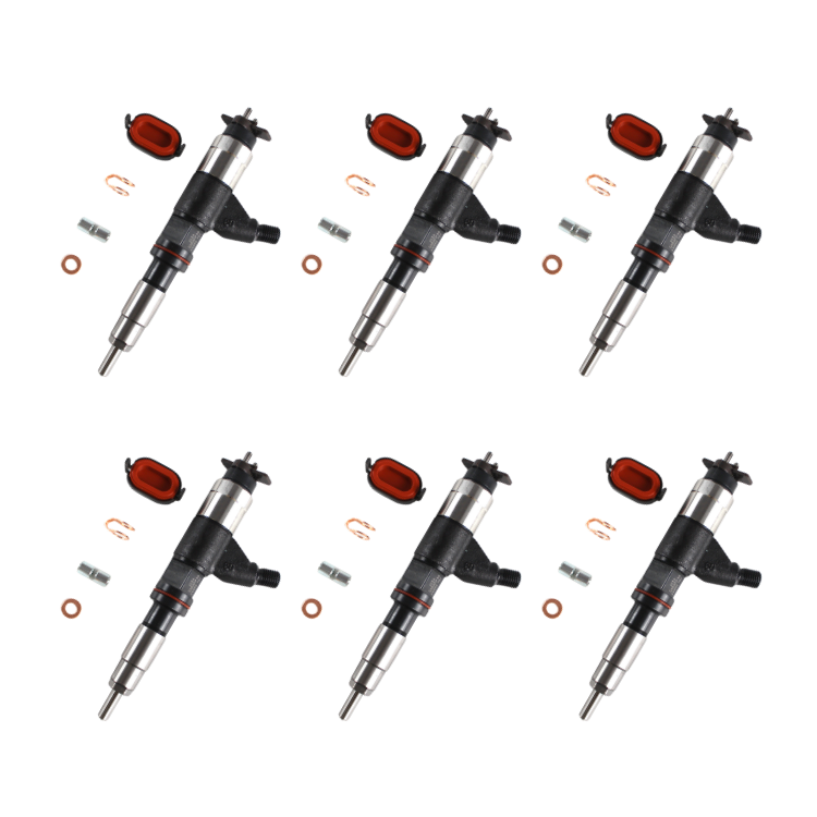 Tamerx Fuel Injector for John Deere 4.5L, 6.8L engines, OEM RE546784 (Set of 6), high-quality performance.
