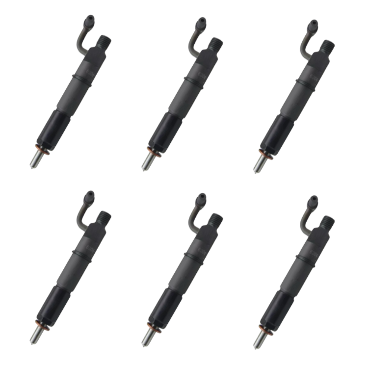 Tamerx Fuel Injector for Komatsu 3.3L, QSB3.3 engines, OEM 6204113500 (Set of 6), designed for 2000-2007 models.