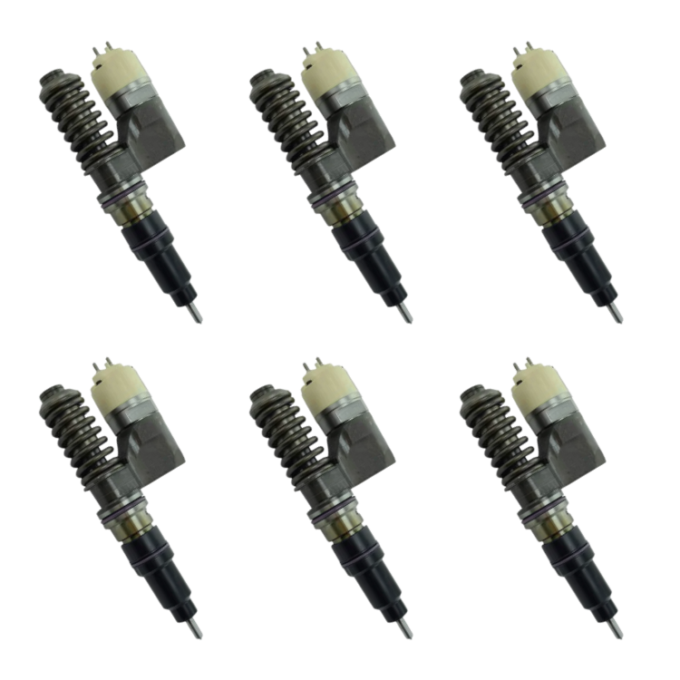 Tamerx Fuel Injector for Volvo D12 engines, OEM 8113837 Set of 6, designed for 2000-2003 models, high-quality performance.